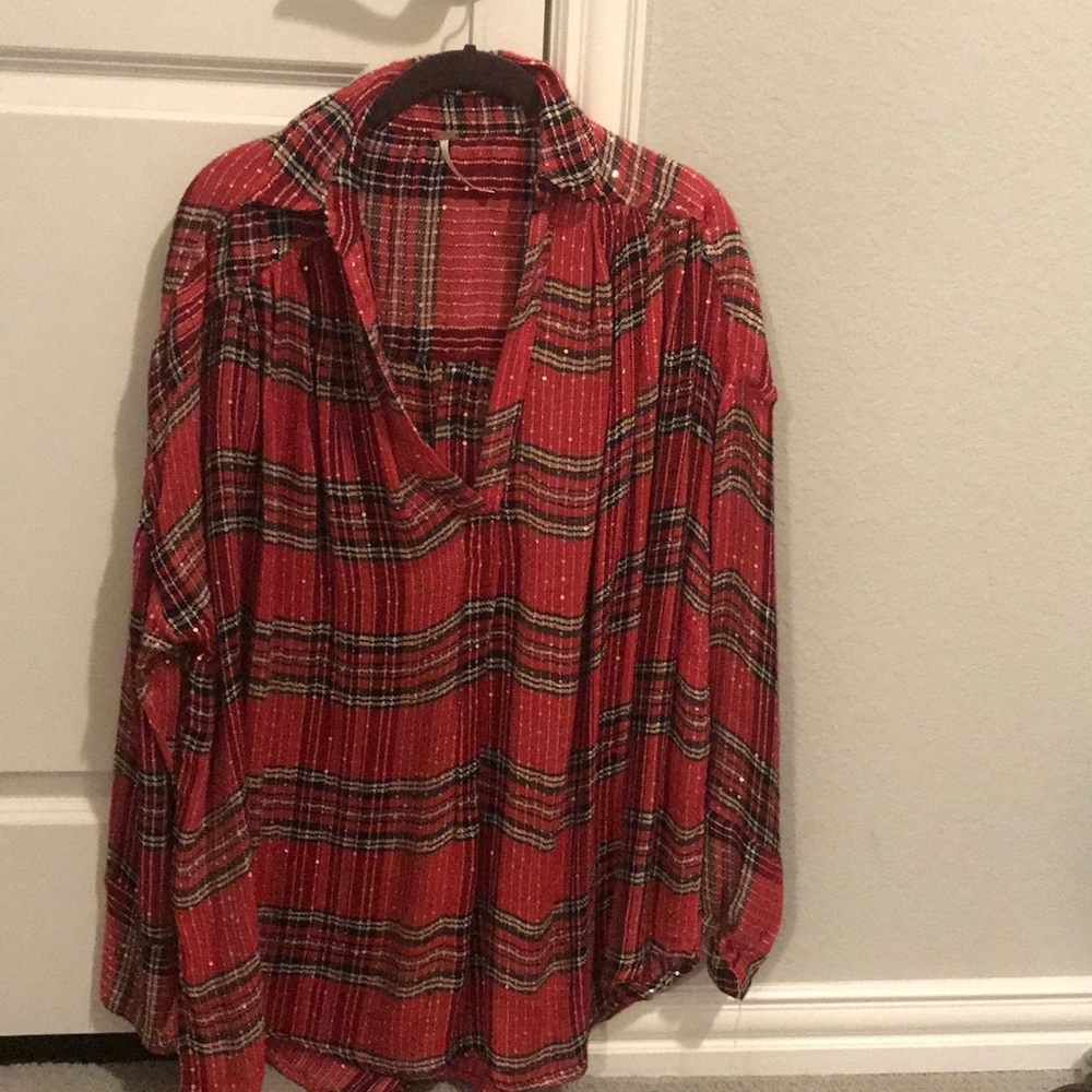 Free People long sleeve sparkly top